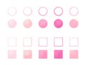 Ã£â¬Â pink / circle / square Ã£â¬âHand painted watercolor frames, abstract watercolor background